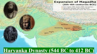 Haryanka Dynasty 544 BC to 412 BC in Hindi [upl. by Otrebla]