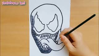 How to draw Venom [upl. by Osmo]