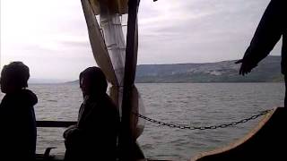 Fishing boat on Sea of Galilee [upl. by Aristotle]