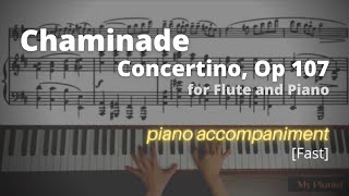 Chaminade  Concertino Op 107 Piano Accompaniment Fast [upl. by Llednik]