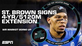 Lions extend AmonRa St Brown 🚨 Every deal is getting BIGGER  Rapoport  The Pat McAfee Show [upl. by Cordelie]