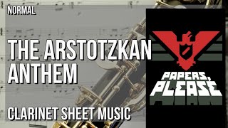 Clarinet Sheet Music How to play The Arstotzkan Anthem Papers Please Theme by Lucas Pope [upl. by Hpsoj380]