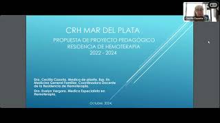 Importancia de las residencias en Hemoterapia  Experiencia en el CRH Mar del Plata [upl. by Emylee]