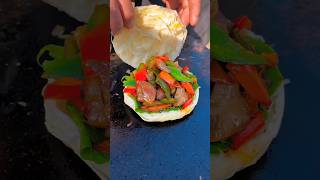 Chinese burger Sauteed Mushrooms with Peppers [upl. by Elleined]