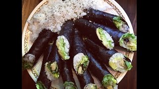 Raw Daikon Radish Rice Nori Rolls lets make it together [upl. by Netfa339]