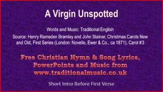 A Virgin Unspotted  Christmas Carols Lyrics amp Music [upl. by Fuller]