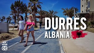 Tour of Durrës Beach Promenade  Durrës Albania 🇦🇱 [upl. by Jerman]