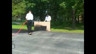 How to Apply SealMaster Pavement Sealer — Asphalt Sealcoating [upl. by Ahsetal]