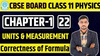 Dimensional Analysis  Check The Correctness of Formula  NCERT  Cbse  Class 11th Physics [upl. by Yadnus]