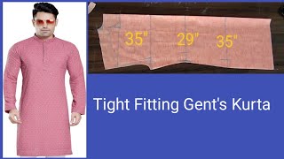 gents kurta cutting  fitting kurta cutting  kurta cutting and stitching [upl. by Leboff]