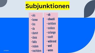 Konjunktionen und Subjunktionen einfach erklärt Deutsch lernen Teil1 [upl. by Earezed490]