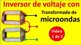 como bobinar transformador de microondas para inversor de voltage con tap central 16  0 16 VCA [upl. by Anayet]