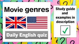 Test Your English Vocabulary Movie genres  Study Guide  Questions and Answers [upl. by Kurtzig]