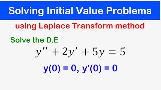 🔵33  Solving Initial Value Problems using Laplace Transforms method [upl. by Zeni]