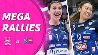 MEGA RALLIES of the match Milano  Novara  Serie A1 Tigotà 2425  Lega Volley Femminile [upl. by Hewe793]