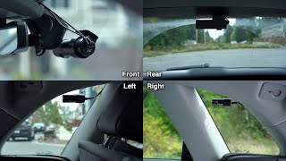 4 Channel Dashcam Setup 360 Degree Recording [upl. by Ruenhs]