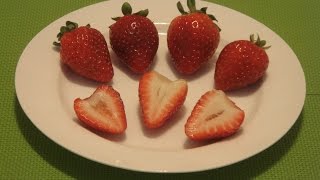 Strawberry Fruit How to Eat a Strawberry [upl. by Nnylasor125]