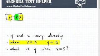 ALGEBRA 1 Learn and Understand Direct Variation [upl. by Russi]