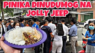 STREET FOOD MANILA  PINIPILAHANG JOLLI JEEP SA MAKATI  SISIG SA RADA [upl. by Nathanoj]