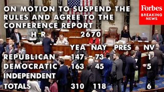 BREAKING House Votes To Pass National Defense Authorization Act From The Senate [upl. by Nagn]