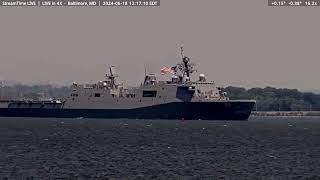 USS Ft Lauderdale Leaving Baltimore [upl. by Oicafinob557]