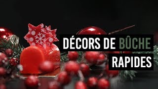 DÉCOR RAPIDE POUR BÛCHE DE NOËL 🍰 [upl. by Xonnel]