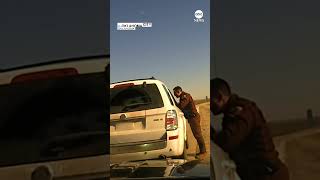 Dashcam footage captures moment Oklahoma Highway Patrol tossed wildly from crash during traffic stop [upl. by Alexia]