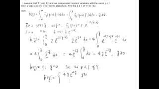 Find pdf of a sum of two independent random variables 01 [upl. by Melisandra]