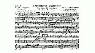 Anchors Aweigh March solo Bflat Cornet [upl. by Nibroc810]