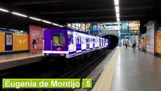 Eugenia de Montijo L5  Metro de Madrid  Serie 2000A  2000B [upl. by Yhcir]