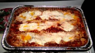 lasagne how to make lazagna meat hamburger cheese [upl. by Adebayo]