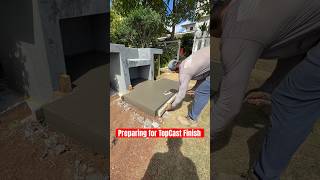 Stripping wet concrete slab in preparation for topcastfinish exposed aggregate concrete finish [upl. by Wolf]