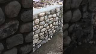 Fieldstone retaining wall [upl. by Feledy911]