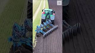 Soil preparation begins after the harvest with the John Deere 6215Rshort plowing johndeere farm [upl. by Mollie]