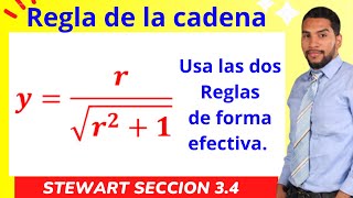 DERIVADA de un COCIENTE con RAIZ en el denominador usando las REGLAS de la CADENA y del COCIENTE [upl. by Aicxela539]