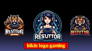 Bikin logo cuma 1 menit Tutorial design Logo gaming dari awal sampai jadi [upl. by Brittne762]