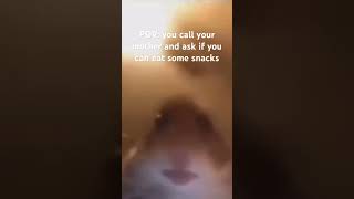 POV you call your mother and ask if you can eat some snacks meme funny relatable [upl. by Yeniffit]