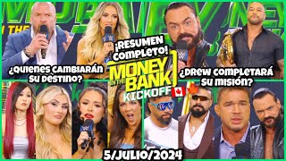 WWE Money In The Bank 2024 KickOff  RESUMEN COMPLETO [upl. by Sholes392]