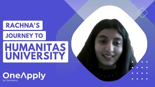 Rachnas Journey to Humanitas University Italy with OneApply by Gyanberry [upl. by Siletotsira]