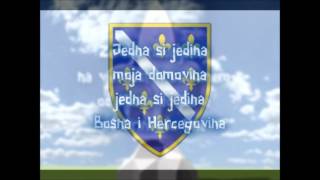 Jedna si Jedina  Himna Bosne i Hercegovine sa tekstom [upl. by Oirom]