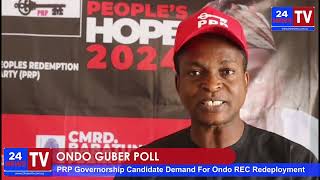 PRP GOVERNORSHIP CANDIDATE DEMAND FOR ONDO REC REDEPLOYMENT [upl. by Ydnamron613]