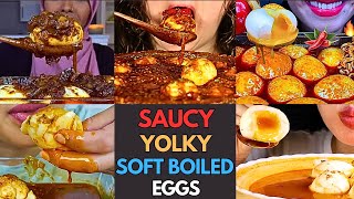 🌶️🥚💥 ASMR SOFT BOILED EGGS SAUCY BOILED EGGS MUKBANG  MUKBANG COMPILATION🌶️🥚🔊 [upl. by Aelyak]