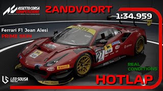 ACC  Zandvoort  HotLap  Setup  Ferrari 488 GT3 Evo  134959 [upl. by Shir934]