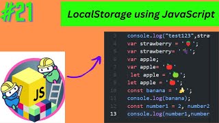 LocalStorage Using HTMLCSS amp JavaScript21 [upl. by Akinej]