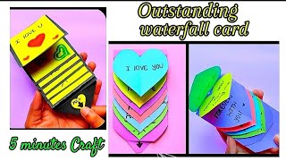 2 Waterfall card making idea DIYWater Fall Card For Multiple Messages  How To Make WaterFall Card [upl. by Neo]