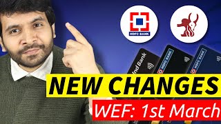 HDFC amp IndusInd Bank Credit Cards New Changes from 1st March 2024 😱😱 [upl. by Dorris630]