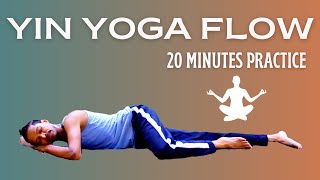 Yin Yoga Flow  20 Minutes Practice for Beginners  YOGA WITH AMIT [upl. by Mahsih695]