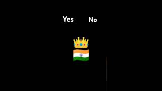 challenge o Indiaemoji king 👑 yes or no [upl. by Sleinad981]