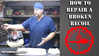 How Do You Fix a Broken Recoil on a String Trimmer stringtrimmer strimmer weedeater [upl. by Werna815]