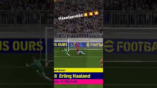 Haaland CRAZY volley😮 efootball football haaland haalandskills goal goat volley konami [upl. by Elohcim200]